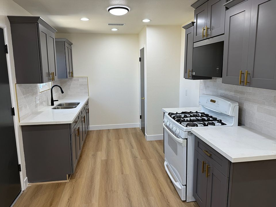 Kitchen with pantry in the corner and new cabinets