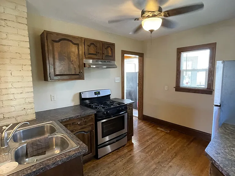 Kitchen and back door entrance.