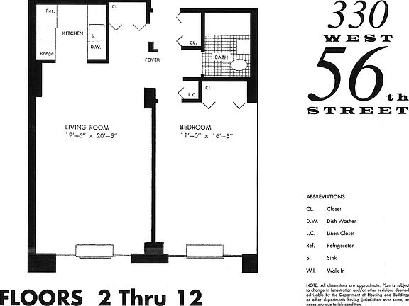 2nd image of 330 W 56th St APT 18L