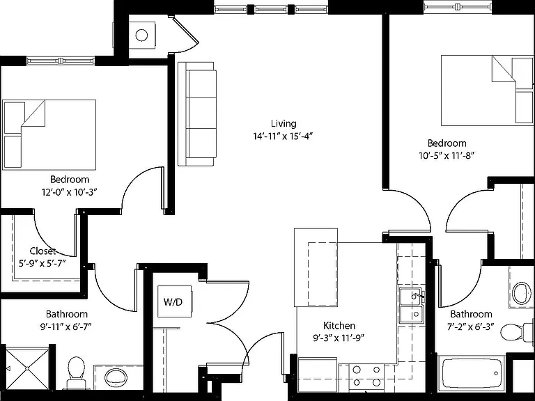 Floor plan may vary by unit.