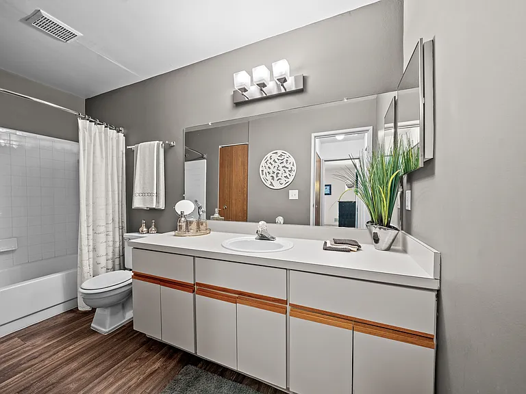 Posh bathroom at Park Lane Apartments in Southfield
