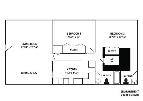 Floor plan 2B