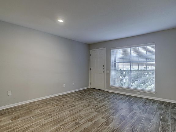Spacious living room - looking out - view without furniture.