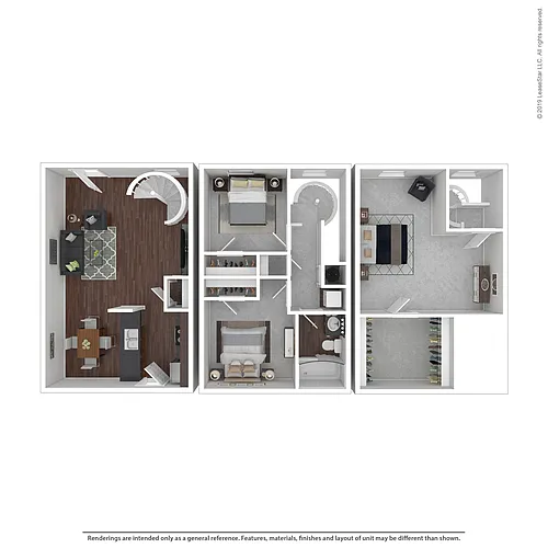 Floor plan 3 Bedroom Townhome