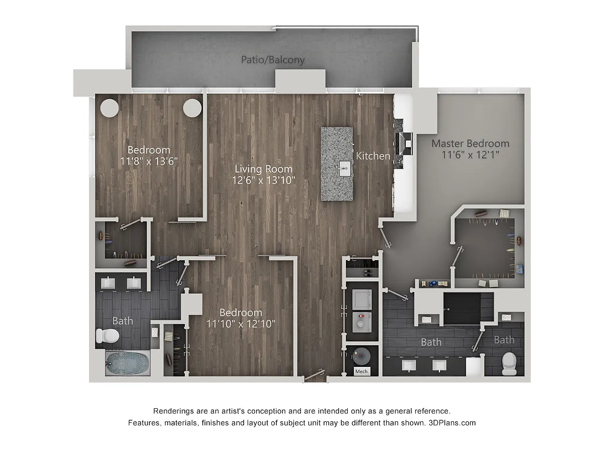 Floor plan Tower - Uptown Mule