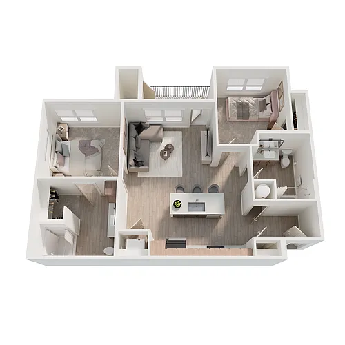 Floor plan Two Bedroom