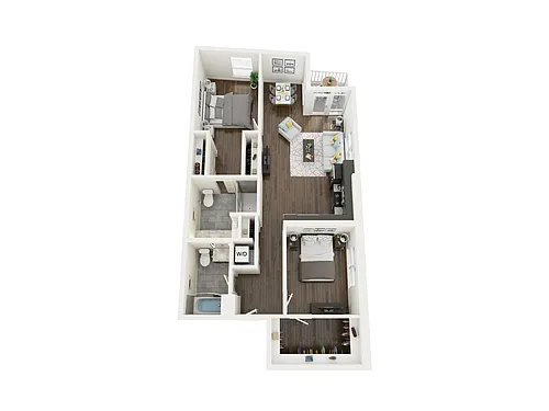 Floor plan 2 Bedroom 2 Bath