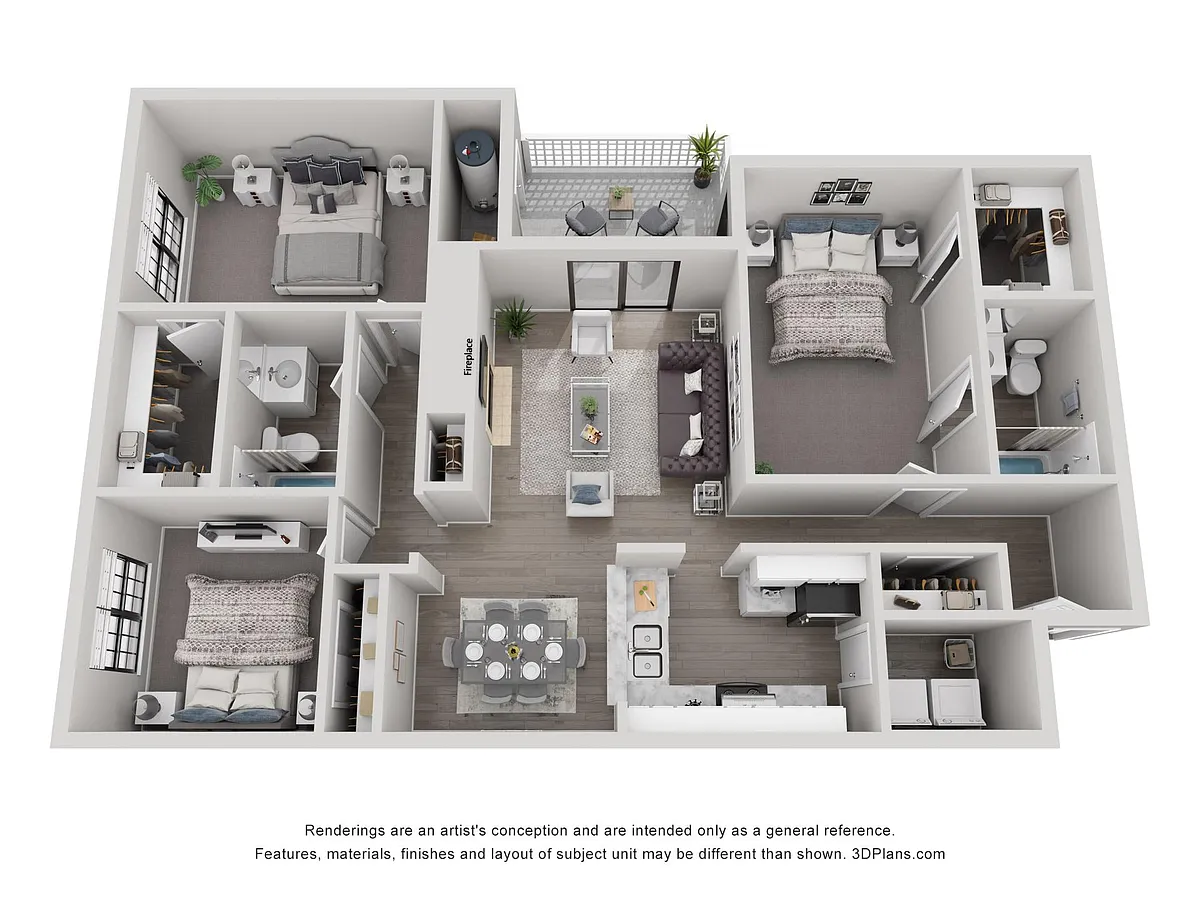 Floor plan 3 Bed 2 Bath