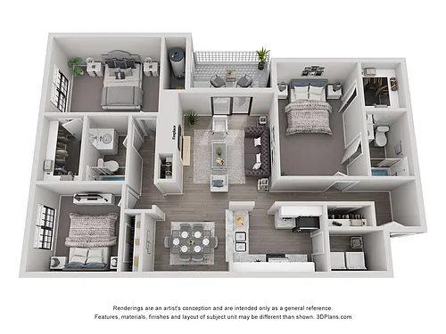 Floor plan 3 Bed 2 Bath