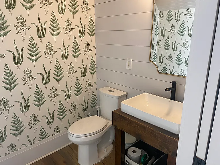 Main floor, living & dining, half-bath.