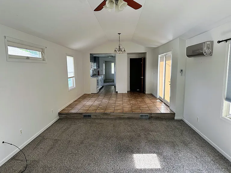 Family room and dining room