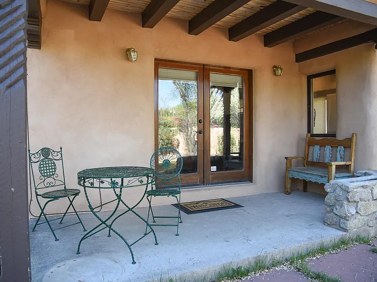 Covered patio off Master bedroom