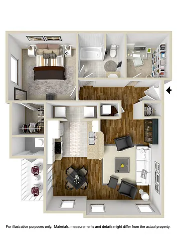 Floor plan One Bedroom