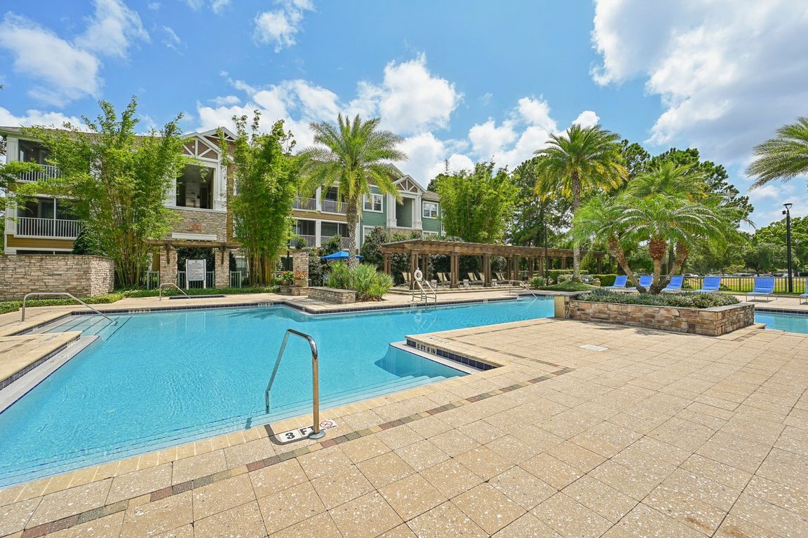 Resort Style Pool Sundeck with Gazebo Lounge Area
