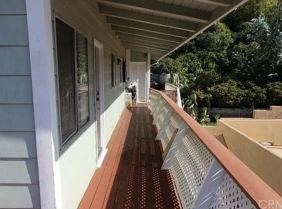 Side deck and entry door to kitchen