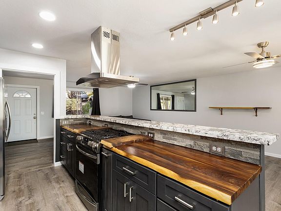 Updated Kitchen with Custom Wood Counters & Gas Range