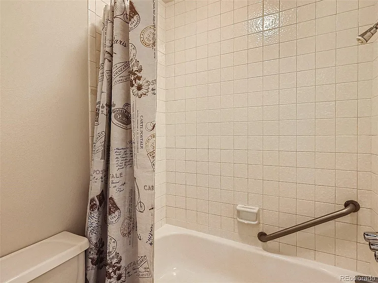Once remodel is complete, new pics will be posted. New: tile on walls and floor, paint and toilet.