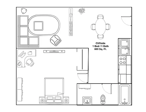 Floor plan 1 Bedroom