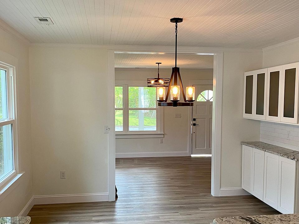 Living room and dining room
