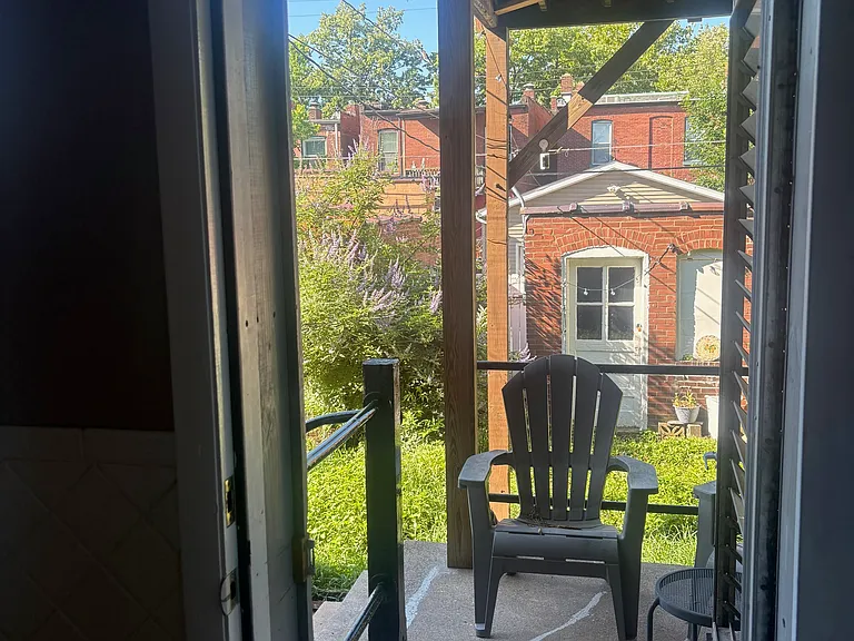 View out the back door from the Kitchen