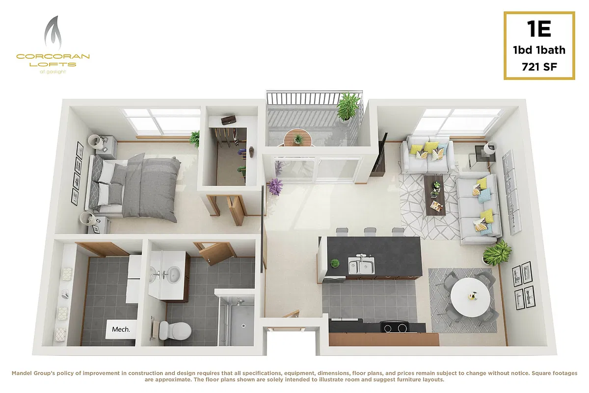 Floor plan 1E