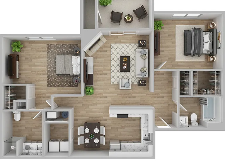 2 Bedroom | 2 Bath | 1217 SF 2 Bedroom | 2 Bath | 1217 SF