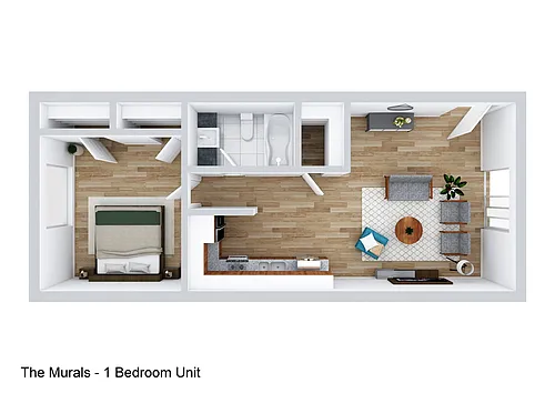 Floor plan 1 Bedroom / 1 Bath