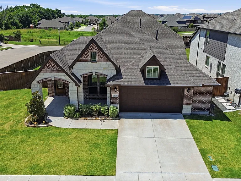 Aerial View of the front of the house.