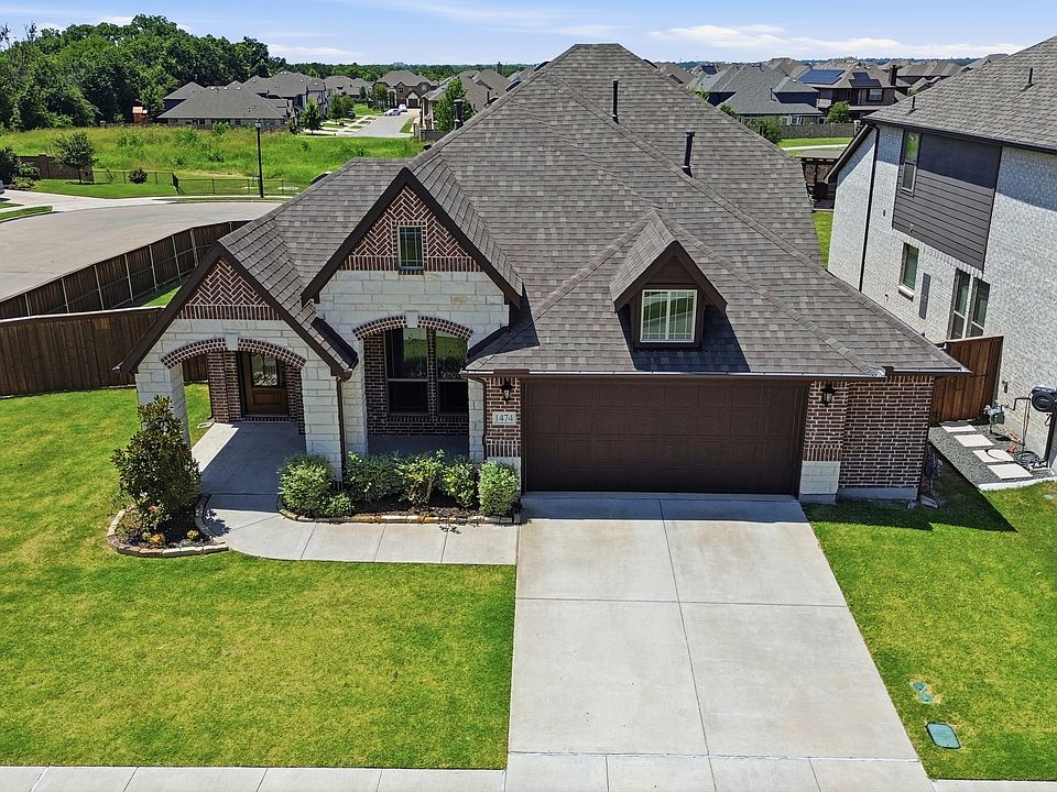 Aerial View of the front of the house.
