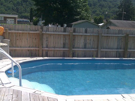 back deck, pool