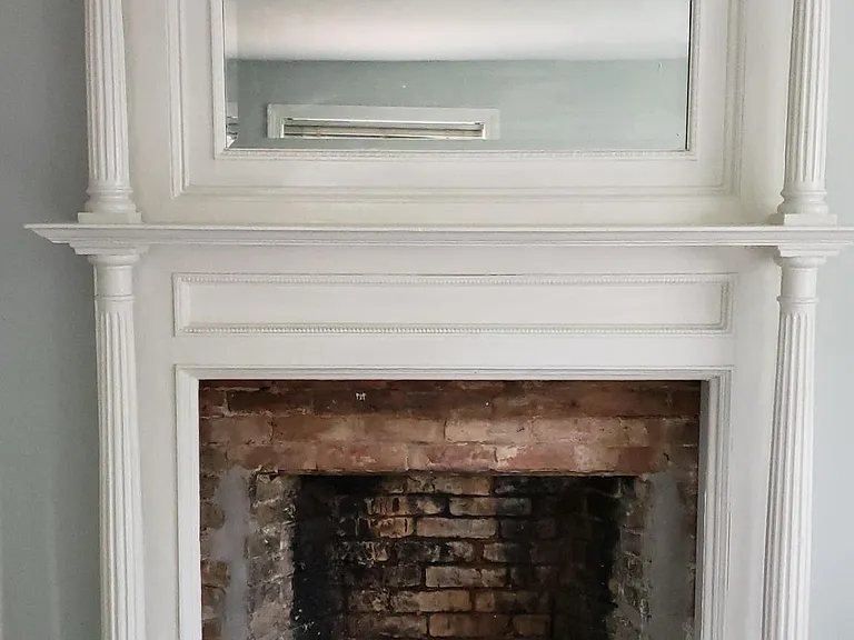 Fireplace in back bedroom