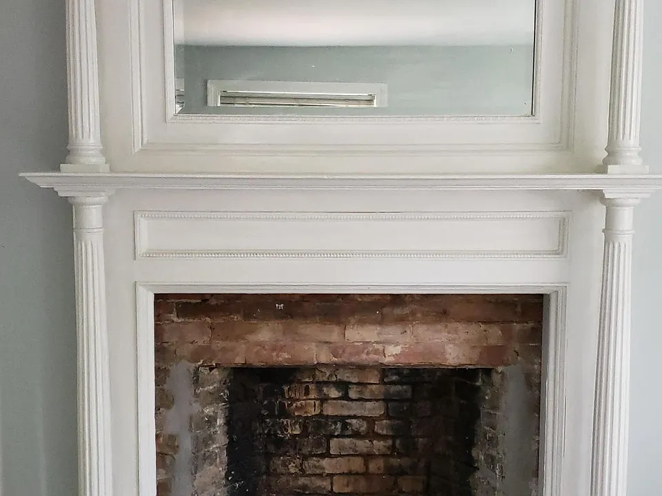 Fireplace in back bedroom