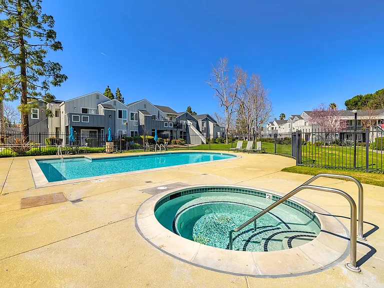 Inviting pool and spa area with relaxing ambiance.