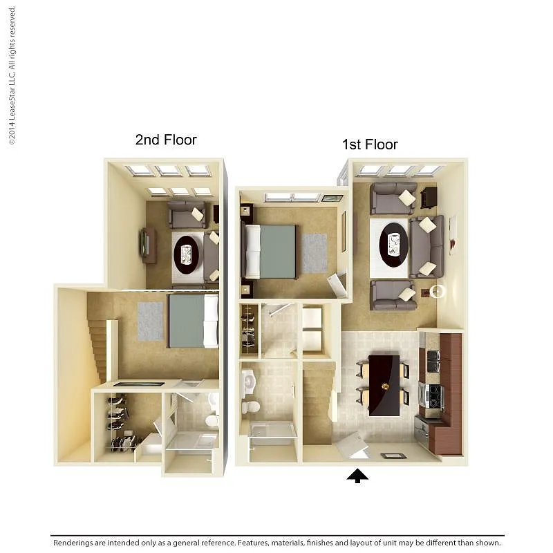 Floor plan 2 Bedroom - B7