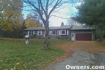 Front 2 car gar set back road stained