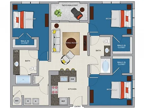 Floor plan D3b