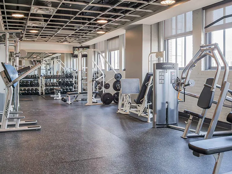 Updated fitness center with new equipment