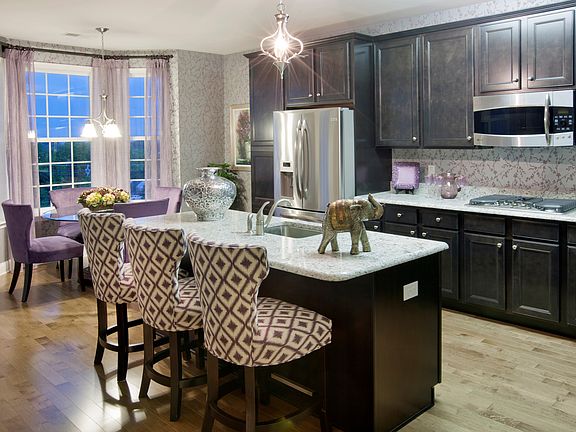 Open kitchen with dining area