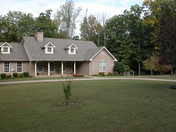 Backed by deep woods