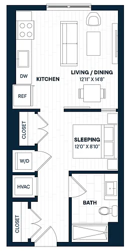 Floor plan Studio-S2a