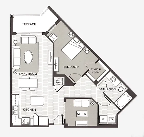 Floor plan A3 with Den
