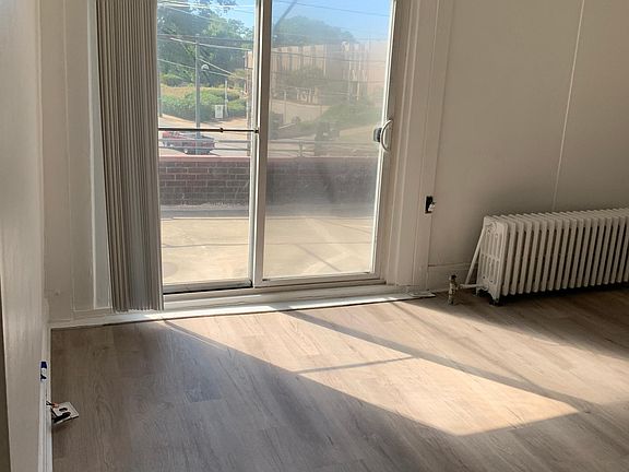Living room, view out to porch