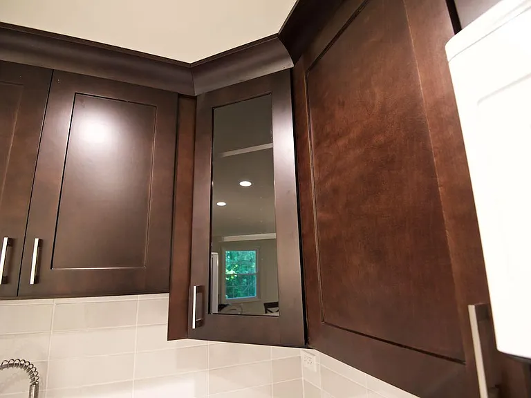 Kitchen Wood cabinets in cherry finish