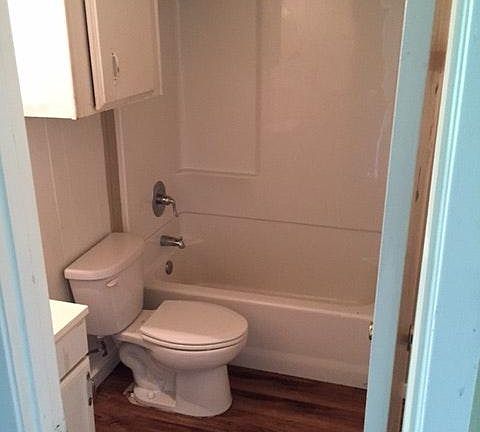 Newer bath/shower & toilet