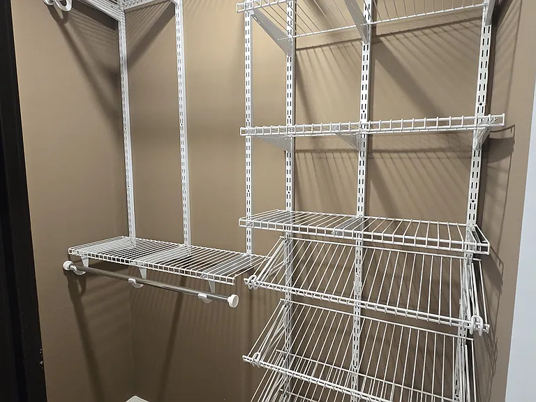 Closet that was originally a tub in the master bath.