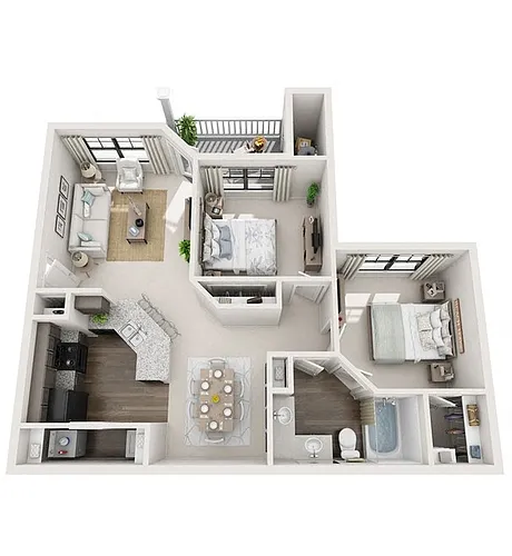 Floor plan B1 (Balcony/Sunroom)
