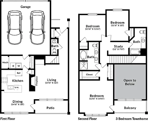 Floor plan The Willow (C1 Townhome)