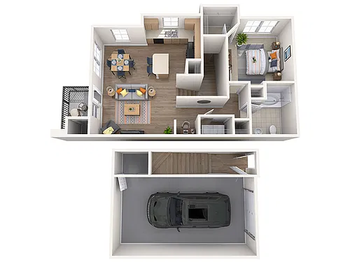 Floor plan A4 1 Bed 1 Bath