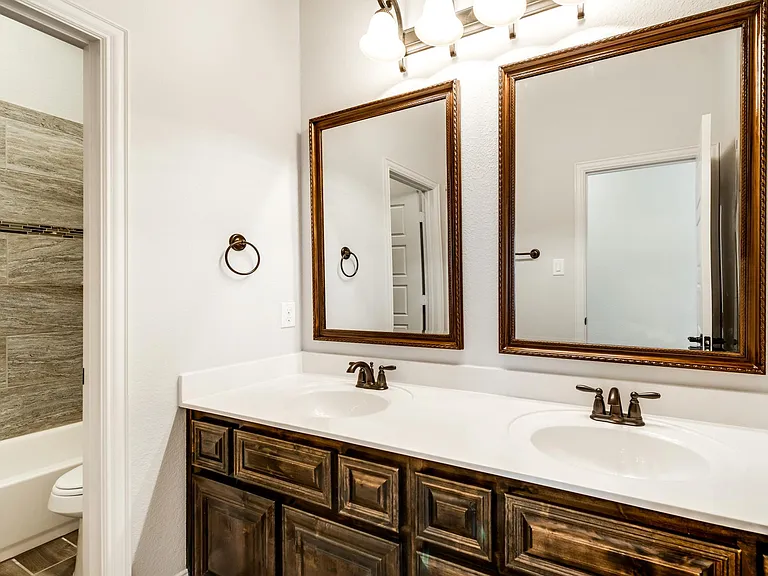 2nd bathroom with double sinks