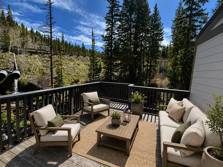 Back deck next to the creek